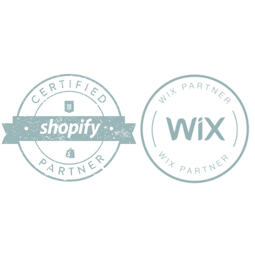 Shopify y Wix logo